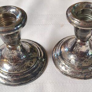 Vintage Gorham Sterling Silver pair Candlestick Holders #948 with original box